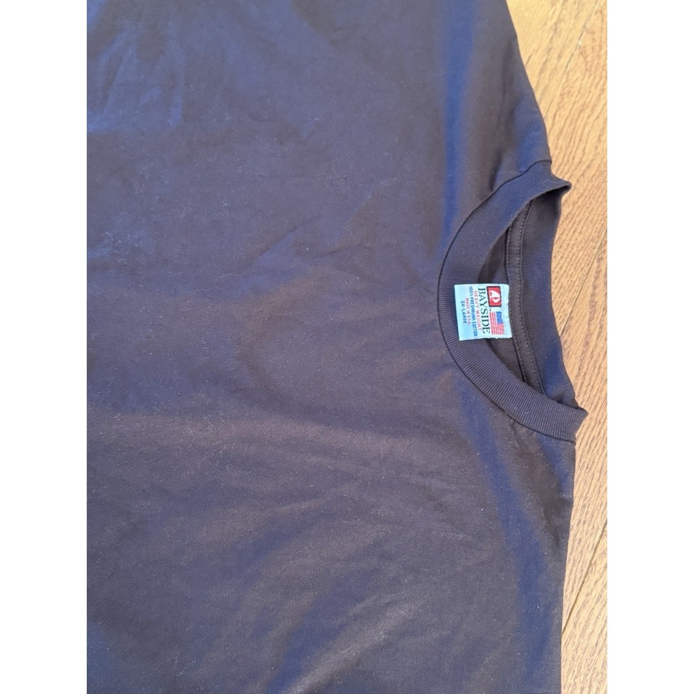 VTG 90s Bayside Made in USA Chocolate Brown Blank T-shirt 2XL Fits Like XL